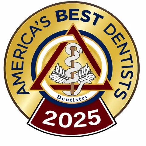 America's Best Dentists 2025 award seal