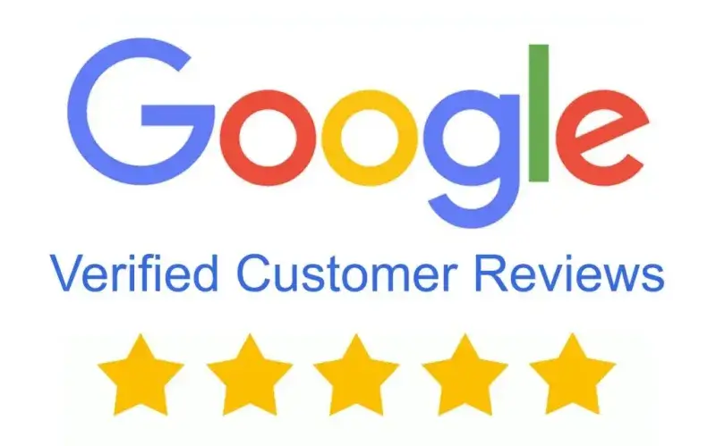 Google verified customer reviews: 4.8 stars from 300+ reviews