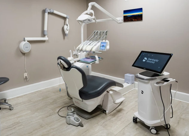 An operatory chair and equipment at MG Dental Associates